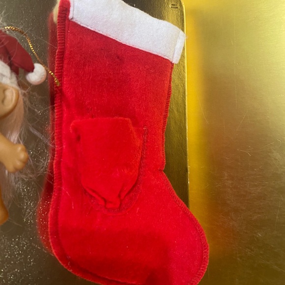 RUSS BERRIE VINTAGE CHRISTMAS TROLLS WITH HATS & POCKET XMAS STOCKINGS RARE - Picture 15 of 16